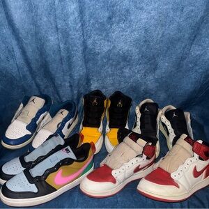 LOT OF 5 PAIRS OF JORDAN / NIKE SHOES ( Authentic ) sizes included in pictures